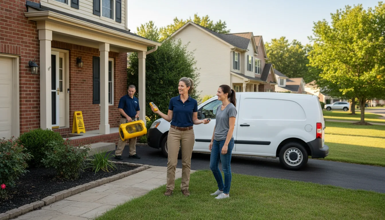 Residential water damage restoration in Stamford, TX